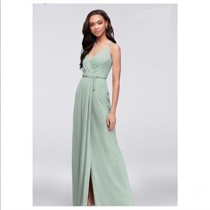 David’s Bridal Dusty Sage Bridesmaid Dress